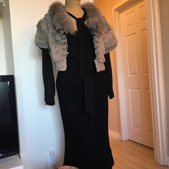 8 Long Midi Wool Skirt Ralph Lauren Collection Purple Label. Made in USA. - Picture 7 of 10